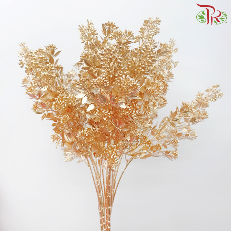 CNY Artificial Eucalyptus Gold Leaf (5 Stems)-China-prflorist.com.my