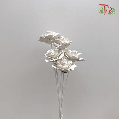 Dry Wood Rose - White - Pudu Ria Florist