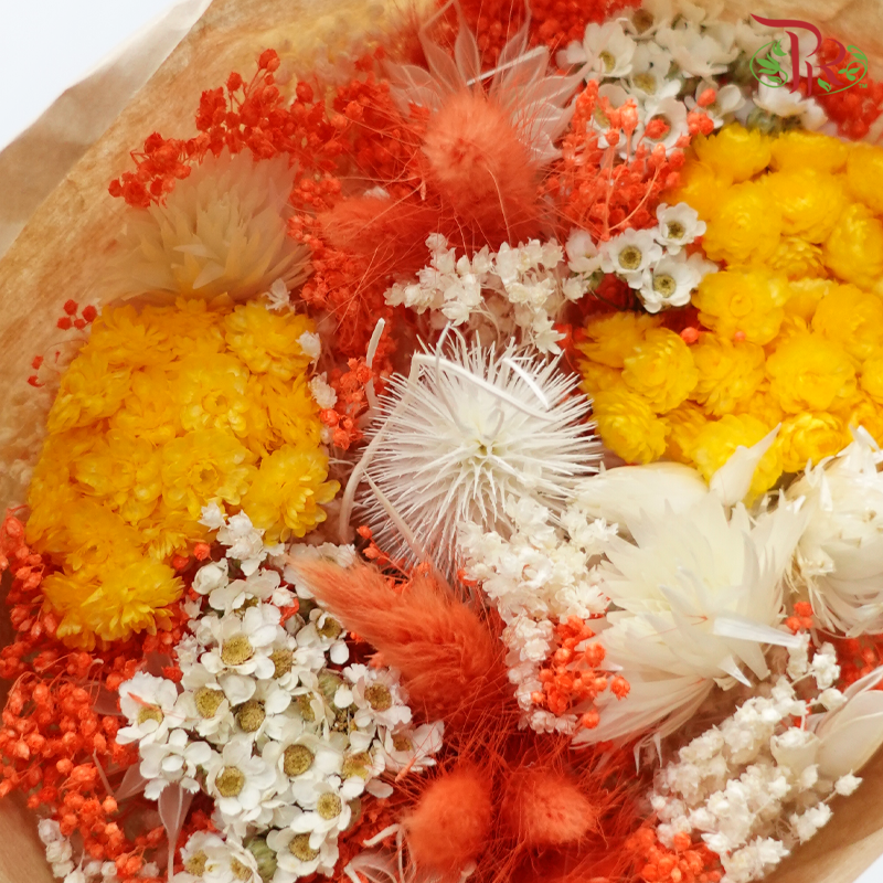 Dried Bouquet Mix - Orange-Orange-Import-prflorist.com.my