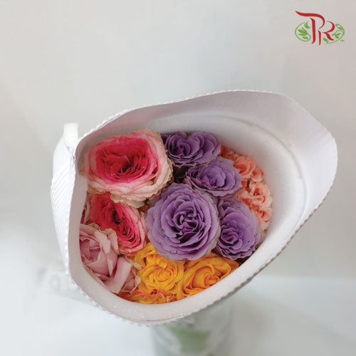Rose Spray Rainbow - 2 - Pudu Ria Florist