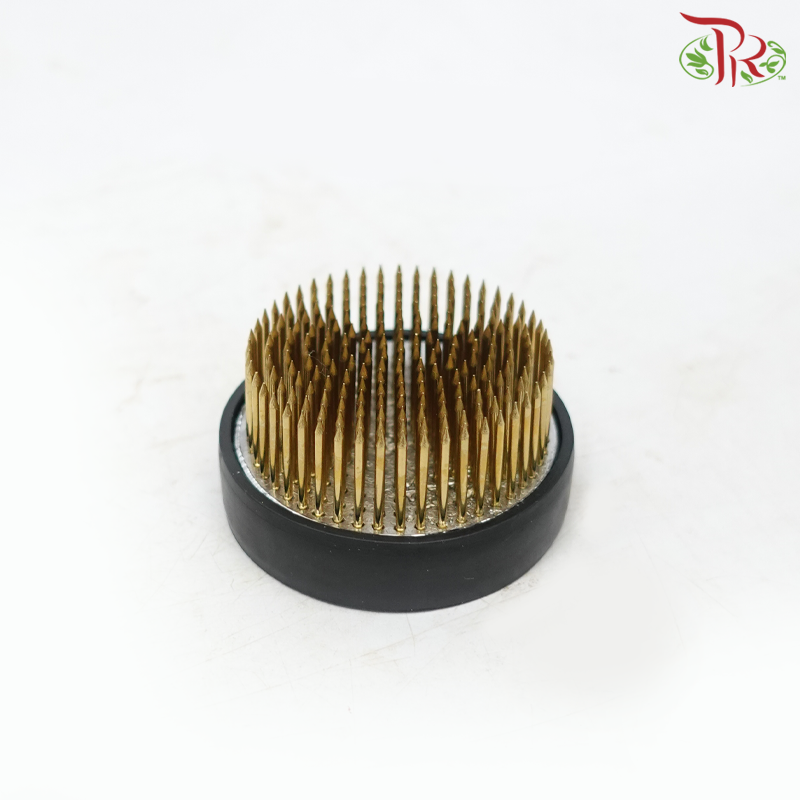 (Ikebana Kenzan Flower Frog) Jian Shan Pill Four Copper Needle Yellow (Per Unit) (310000026)