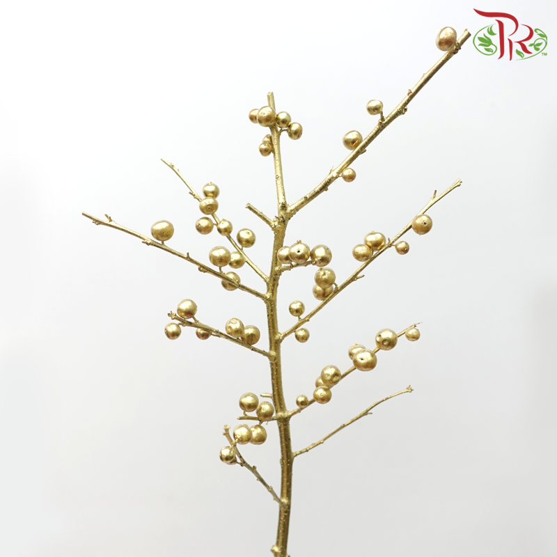Ilex Dyed - Gold (3 Stems)-Gold-Netherland-prflorist.com.my