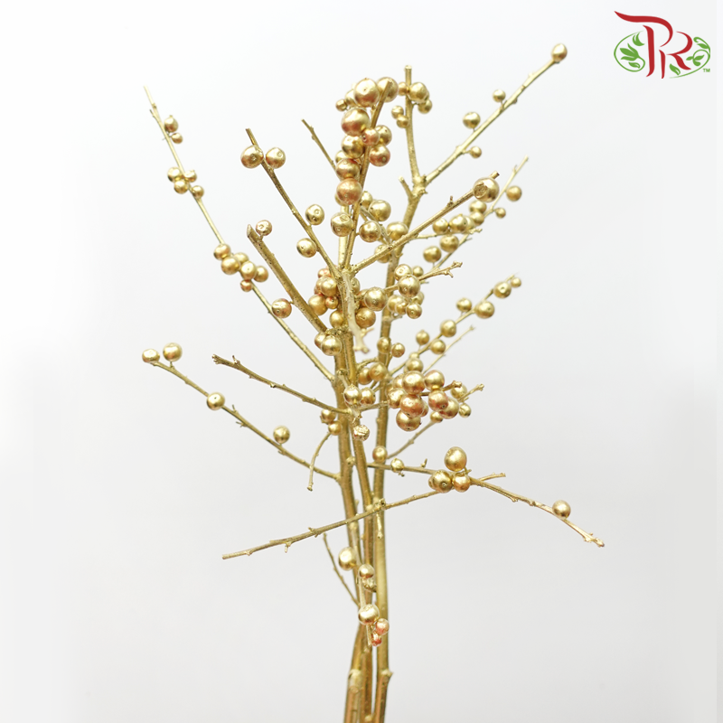 Ilex Dyed - Gold (3 Stems)-Gold-Netherland-prflorist.com.my
