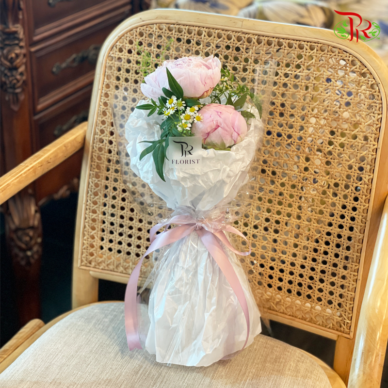 Pink Peony Bouquet (3 Options)-Pudu Ria Florist-prflorist.com.my