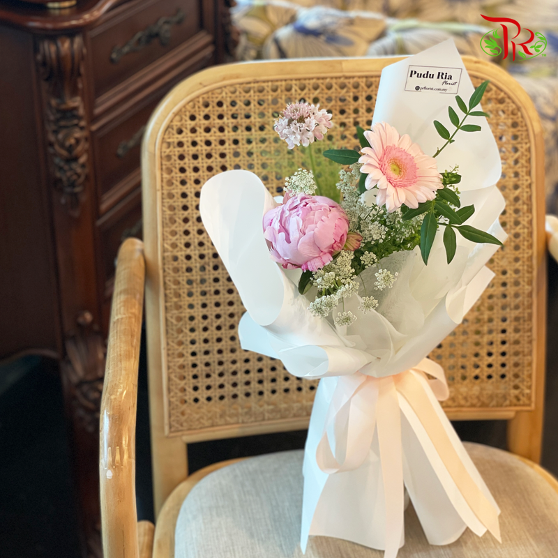 Pink Peony Bouquet (3 Options)-Pudu Ria Florist-prflorist.com.my