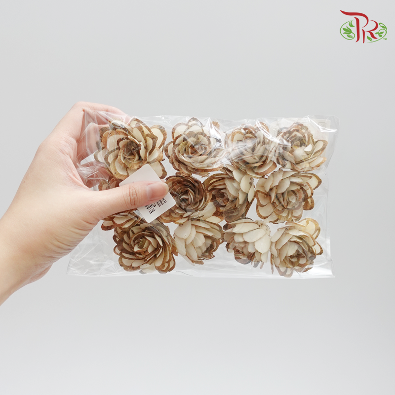 Preserved Sola Mini Dahlia (12 pcs) (3280-0-000)-Brown-Japan-prflorist.com.my