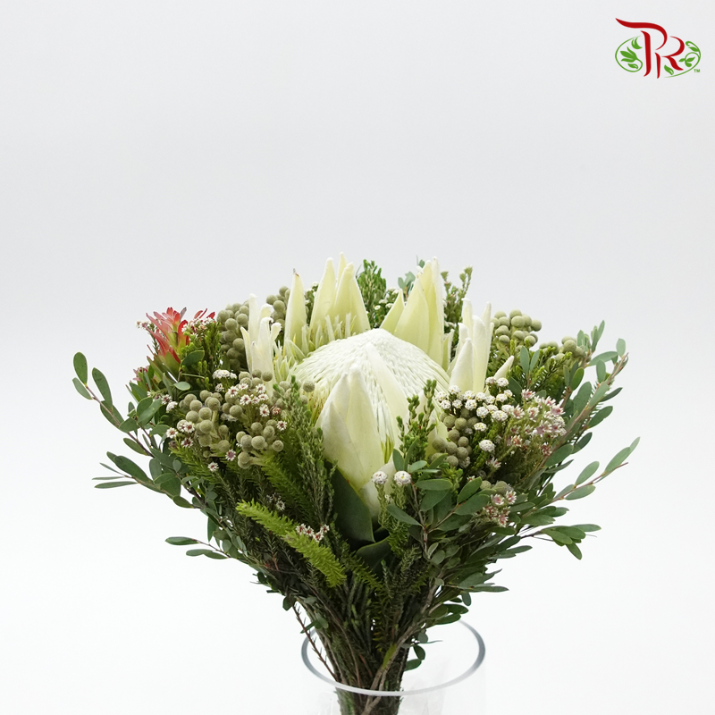 Safari Arctic Ice Bouquet - (Per Bunch) **Random Choose Cone/Fillers-Cream-Africa-prflorist.com.my