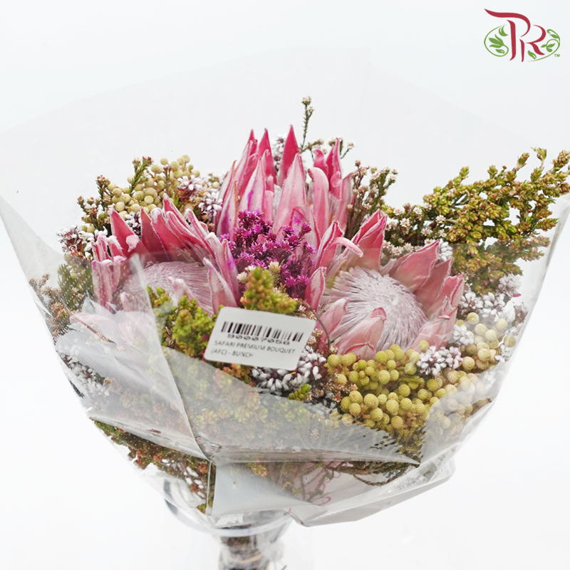 Safari Premium Bouquet - Protea With Random Mix Cape Cone (Per Bunch) **Random Cone/Fillers-Africa-prflorist.com.my