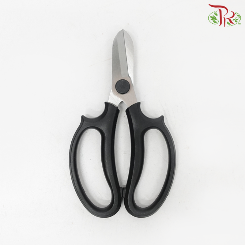 Scissors Stainless Steel (165MM) (With Color Options)-Black-Pudu Ria Florist-prflorist.com.my