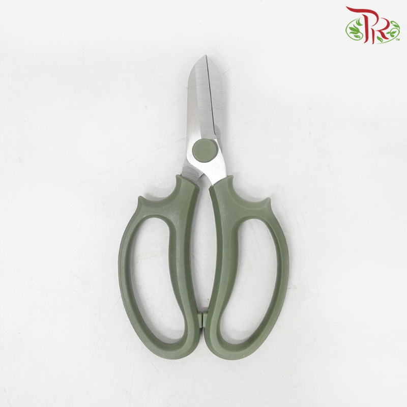 Scissors Stainless Steel (165MM) (With Color Options)-Green-Pudu Ria Florist-prflorist.com.my