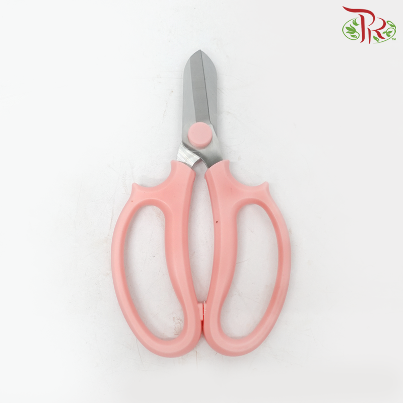 Scissors Stainless Steel (165MM) (With Color Options)-Pink-Pudu Ria Florist-prflorist.com.my