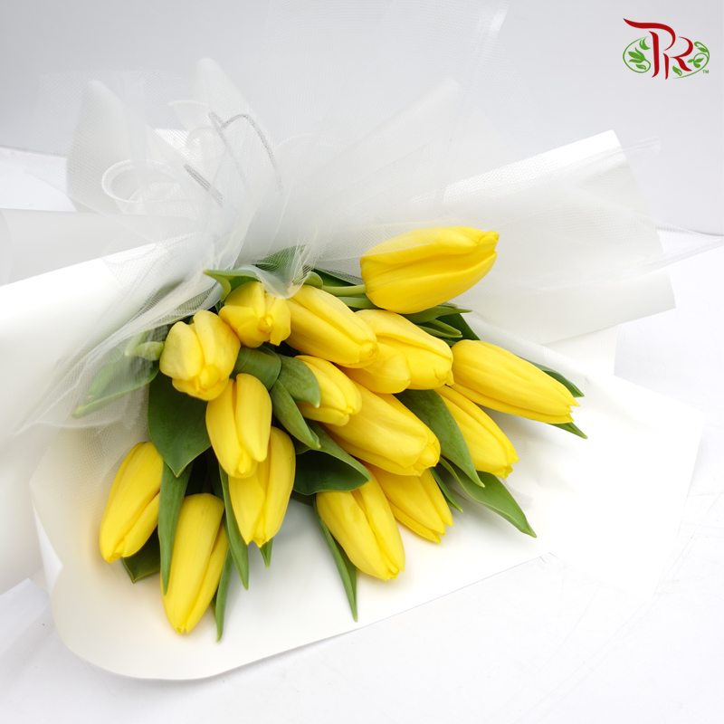Yellow Tulip Arrangement (18 Stems) - Pudu Ria Florist