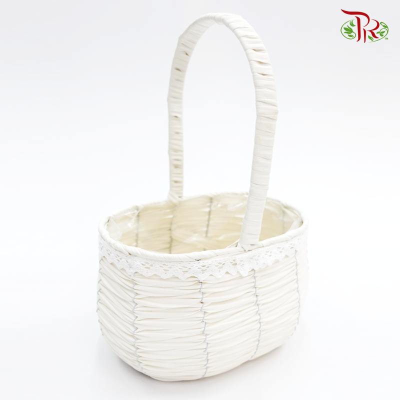 White Basket 46-133-Pudu Ria Florist-prflorist.com.my