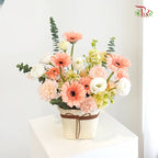 Peach Butter Sunshine Flower Basket