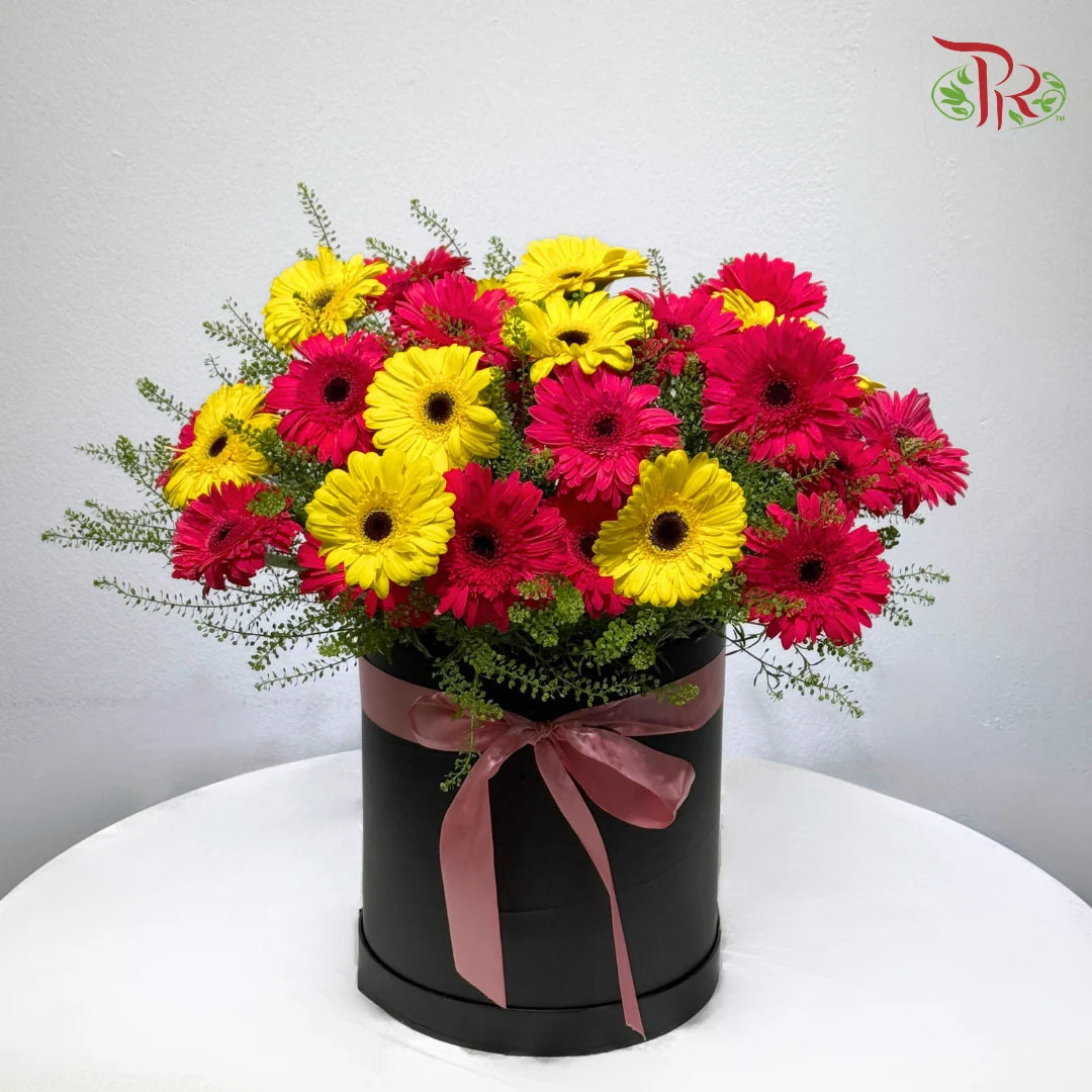 Blooming Happiness - Flower Box Arrangement (Random Color)