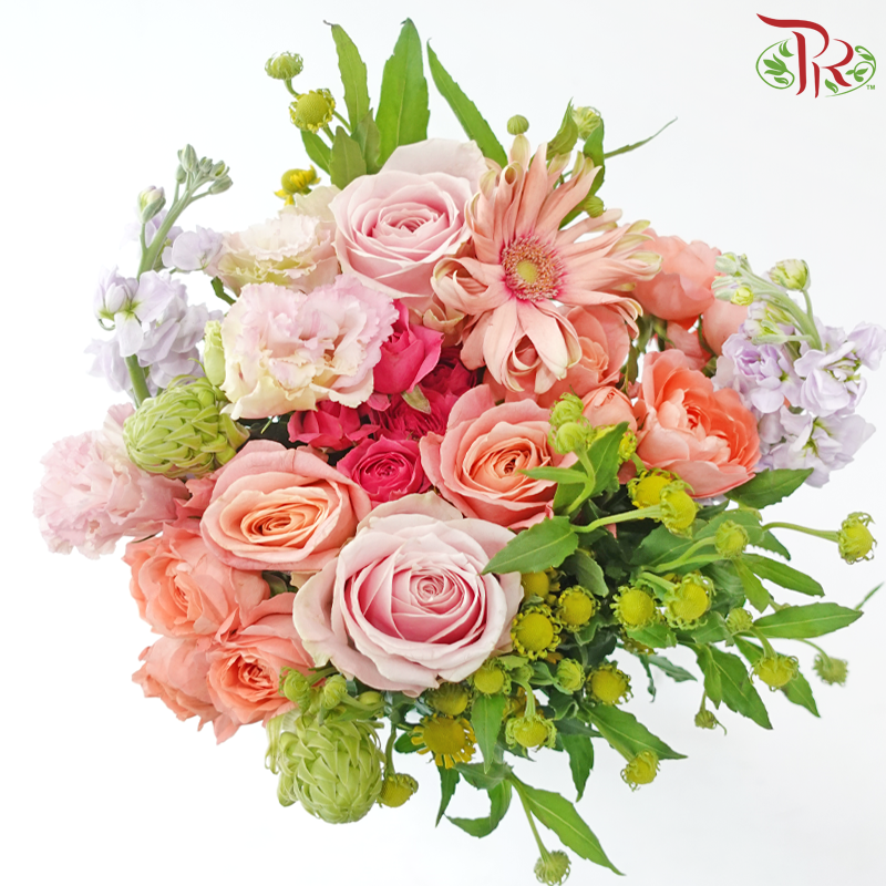 Signature Weekly Flower Bunch - Peach & Blush (Medium Bunch)