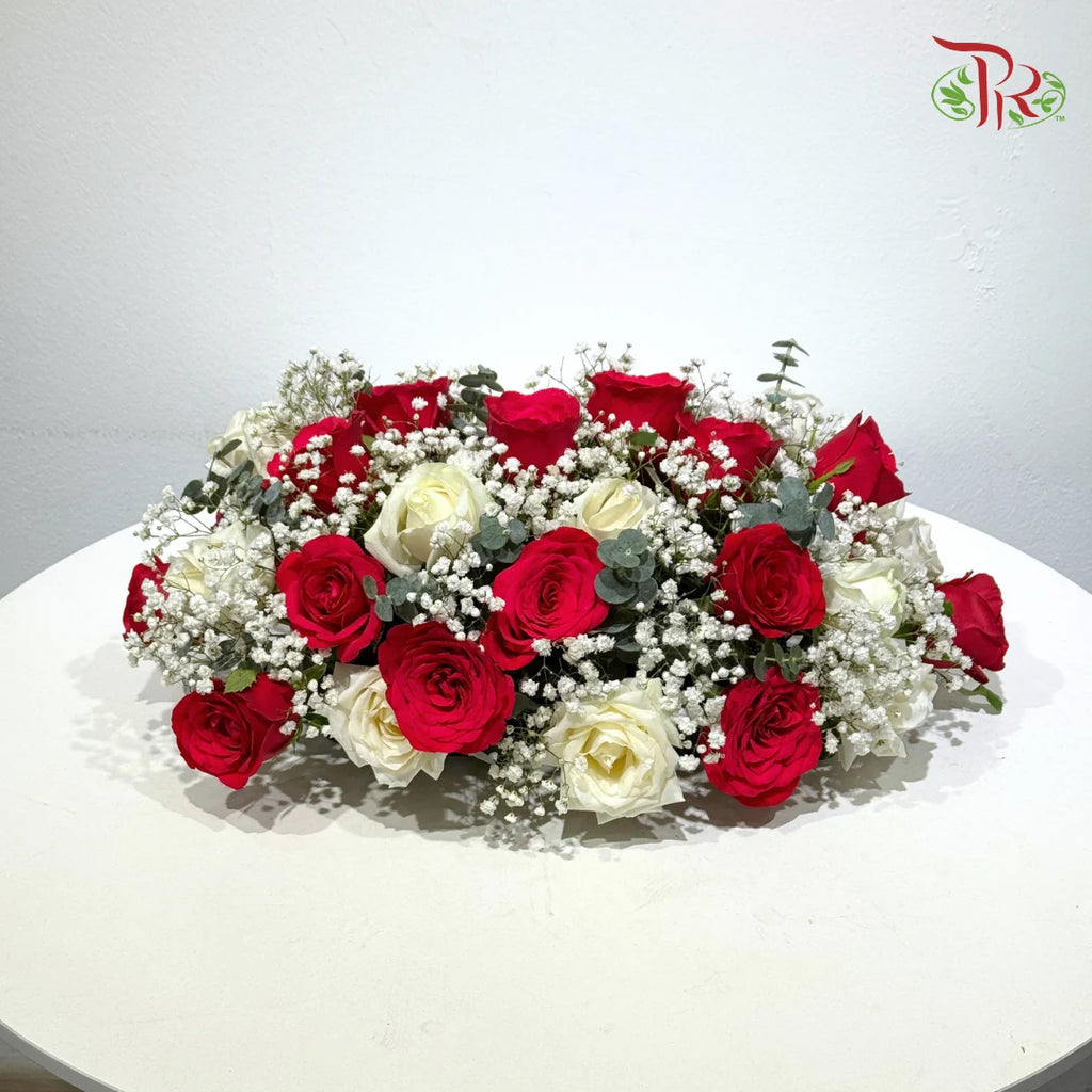 Ruby & Ivory Table Centerpiece (Double Sided)