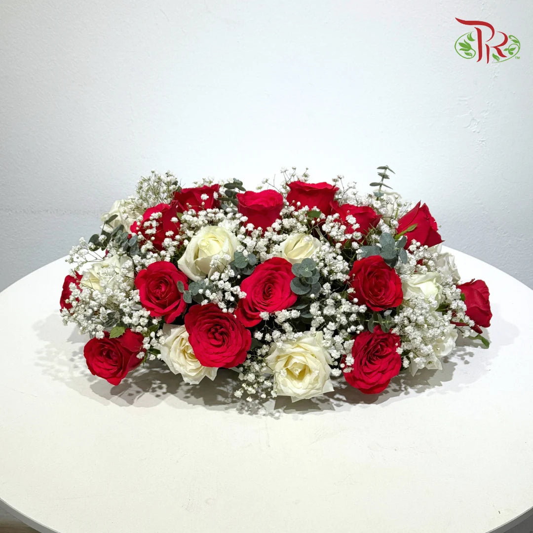 Ruby & Ivory Table Centerpiece (Double Sided)