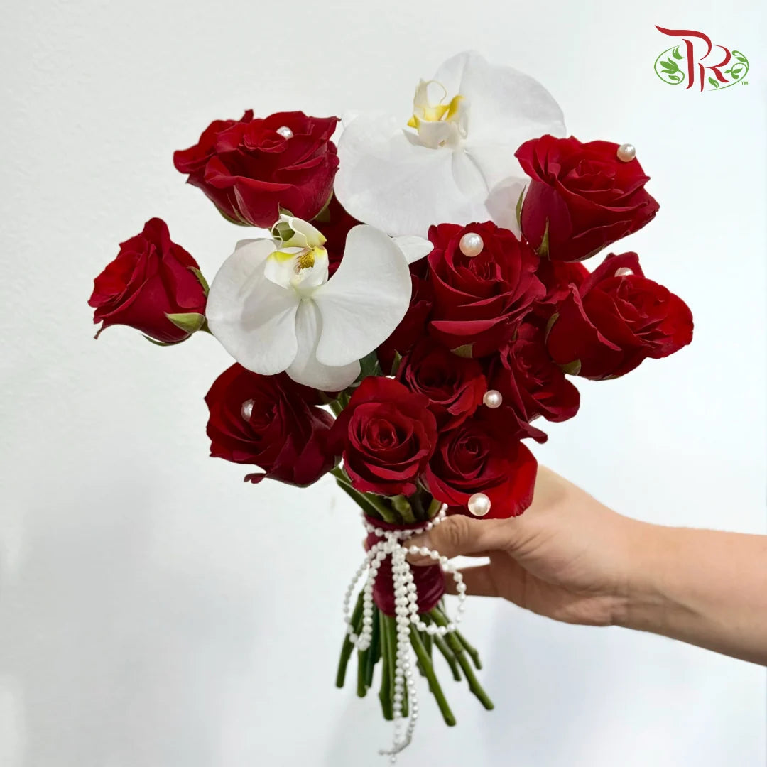 Bridal Bouquet - Scarlet Elegance