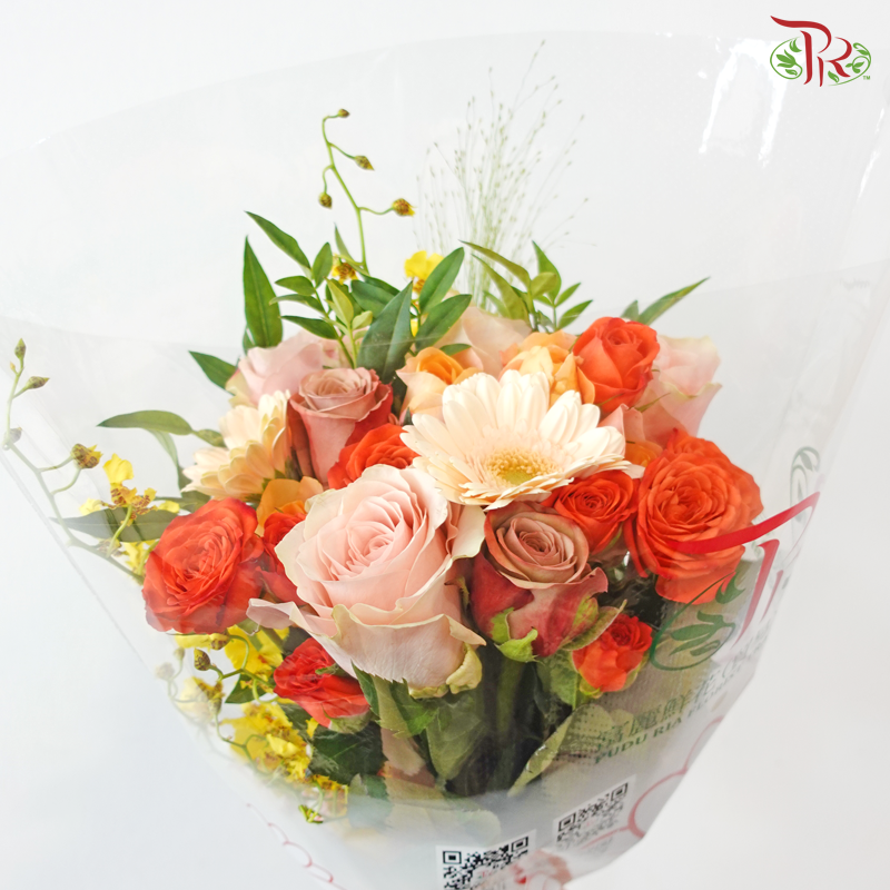 Signature Weekly Flower Bunch - Golden Peach Harmony《金桃舞春》(Big Size)