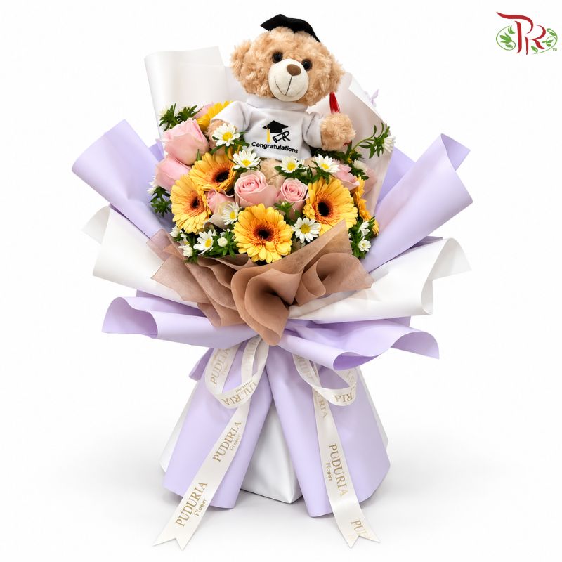 Sunshine Grad Bear Bouquet
