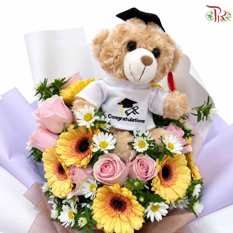 Sunshine Grad Bear Bouquet