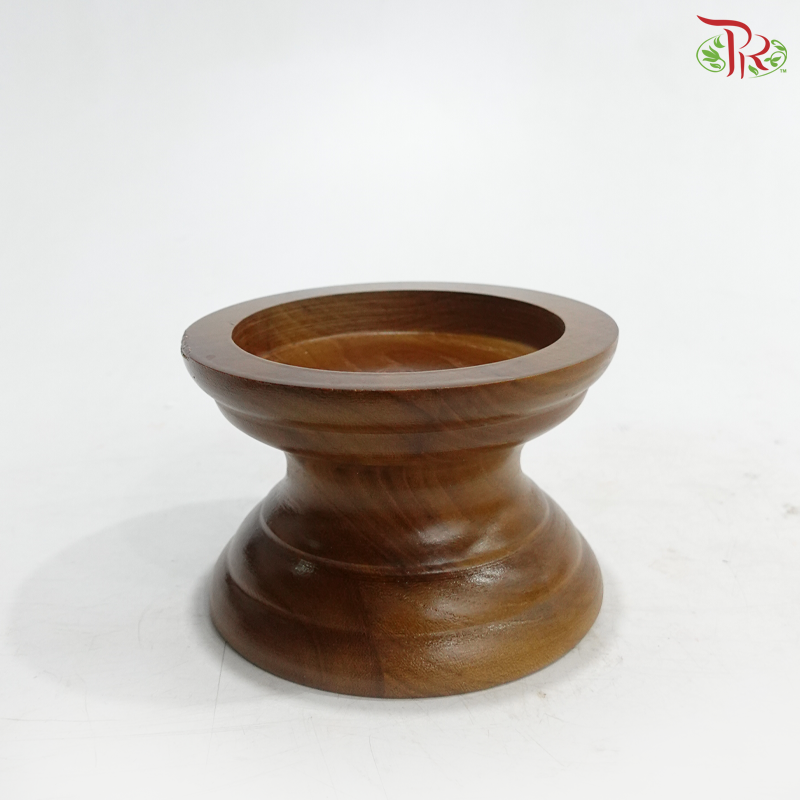 276727W - Glass Jar With Wood Stand