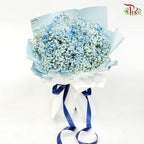 Baby's Breath Hand Bouquet - Blue