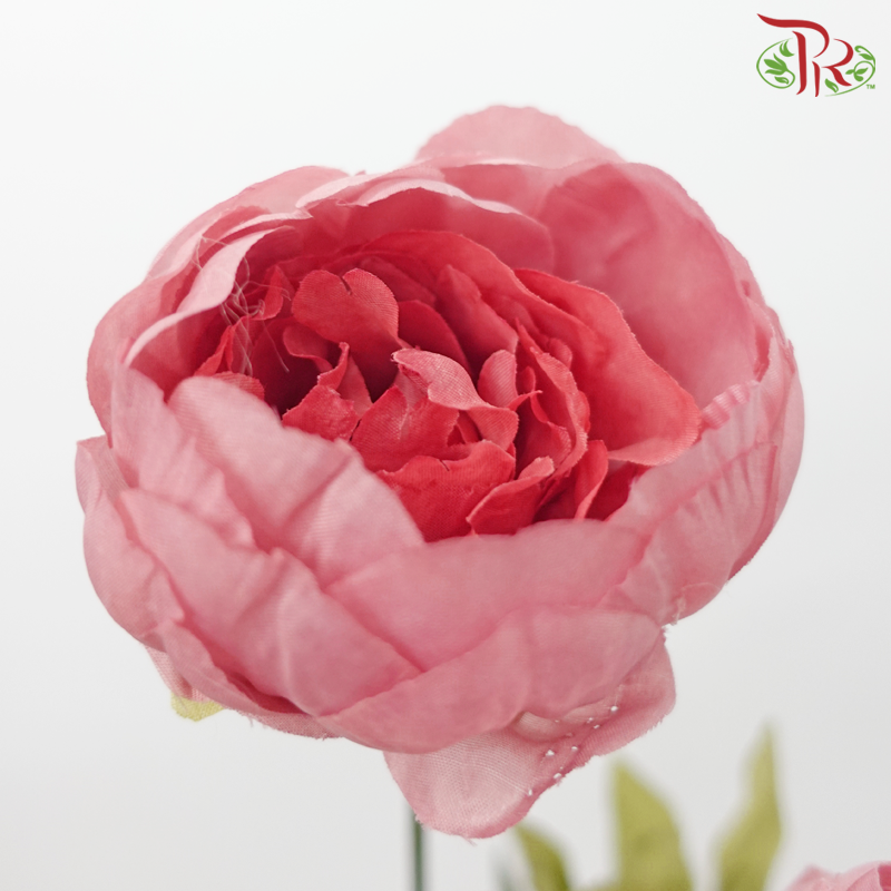 44cm - Artificial Peony Bush - Dark Pink (1 Unit)-Dark Pink-Pudu Ria Florist-prflorist.com.my