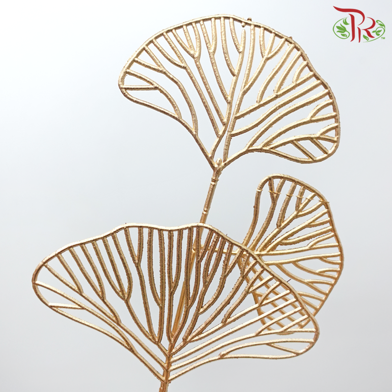 68cm - Artificial Ginko Spray - Gold (5 Stems)-Gold-Pudu Ria Florist-prflorist.com.my