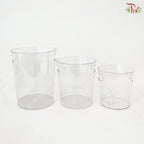 Acrylic Round Container With Handle Hole (With Size Options)