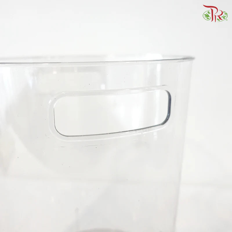 Acrylic Round Container With Handle Hole (With Size Options)