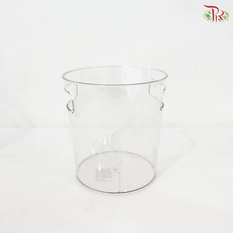 Acrylic Round Container With Handle Hole (With Size Options)