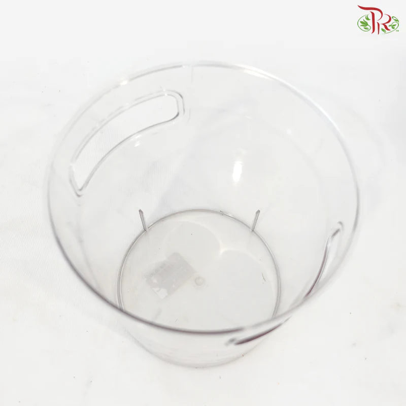 Acrylic Round Container With Handle Hole (With Size Options)