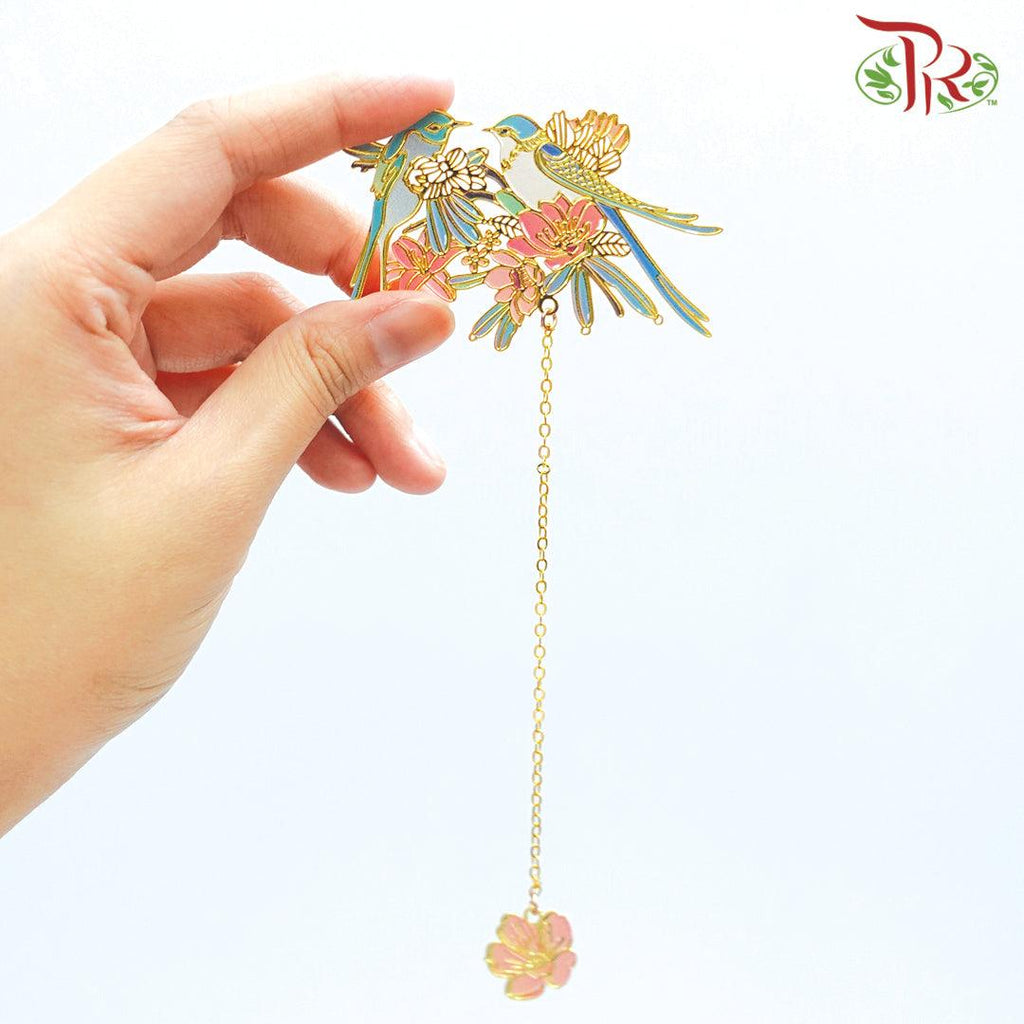 CNY Accessories Book Mark Designed Deco - Bird Design (1) 《花前月下》 - Pudu Ria Florist