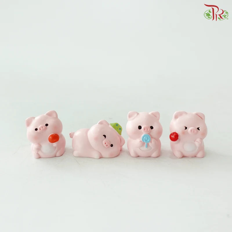 Cheerful Piglet Ornaments (4 units)