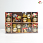 Christmas Ball & Bell Ornament Set (Per Pack)