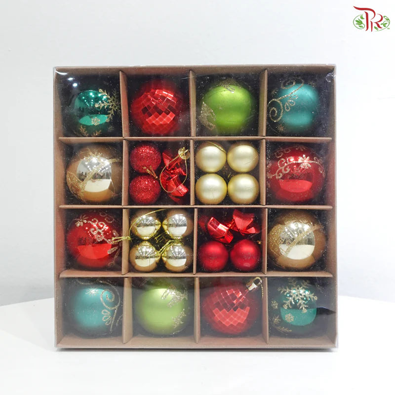 Christmas Ball & Bell Ornament Set (42-44 pcs)