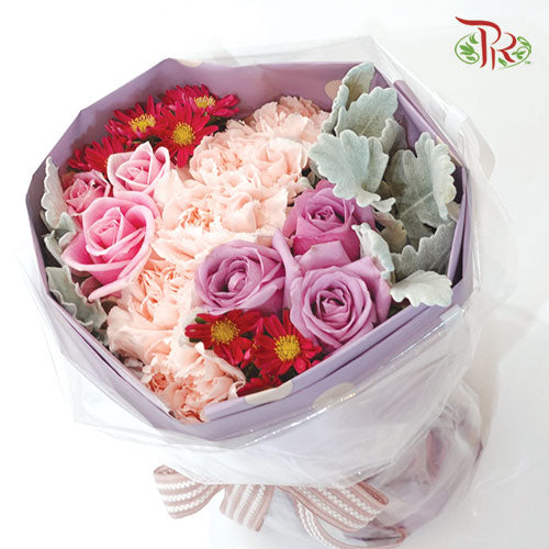 Mixed Imported Flower - (Sweet Pastel Light Purple) - Pudu Ria Florist