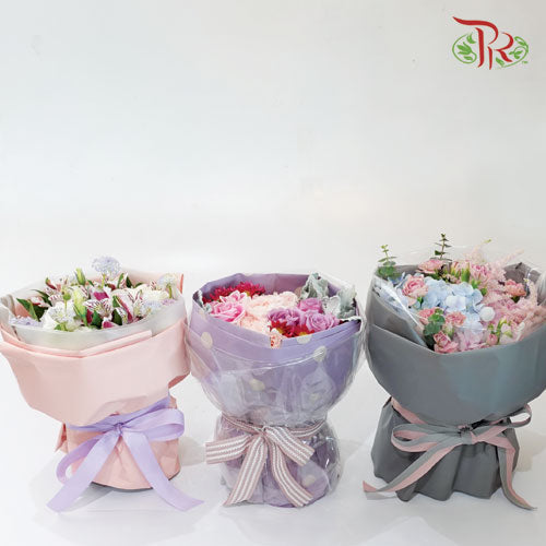 Mixed Imported Flower - (Sweet Pastel Light Purple) - Pudu Ria Florist