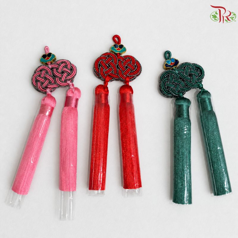 Double Coin Tassel Ornaments (1 unit)-Random color