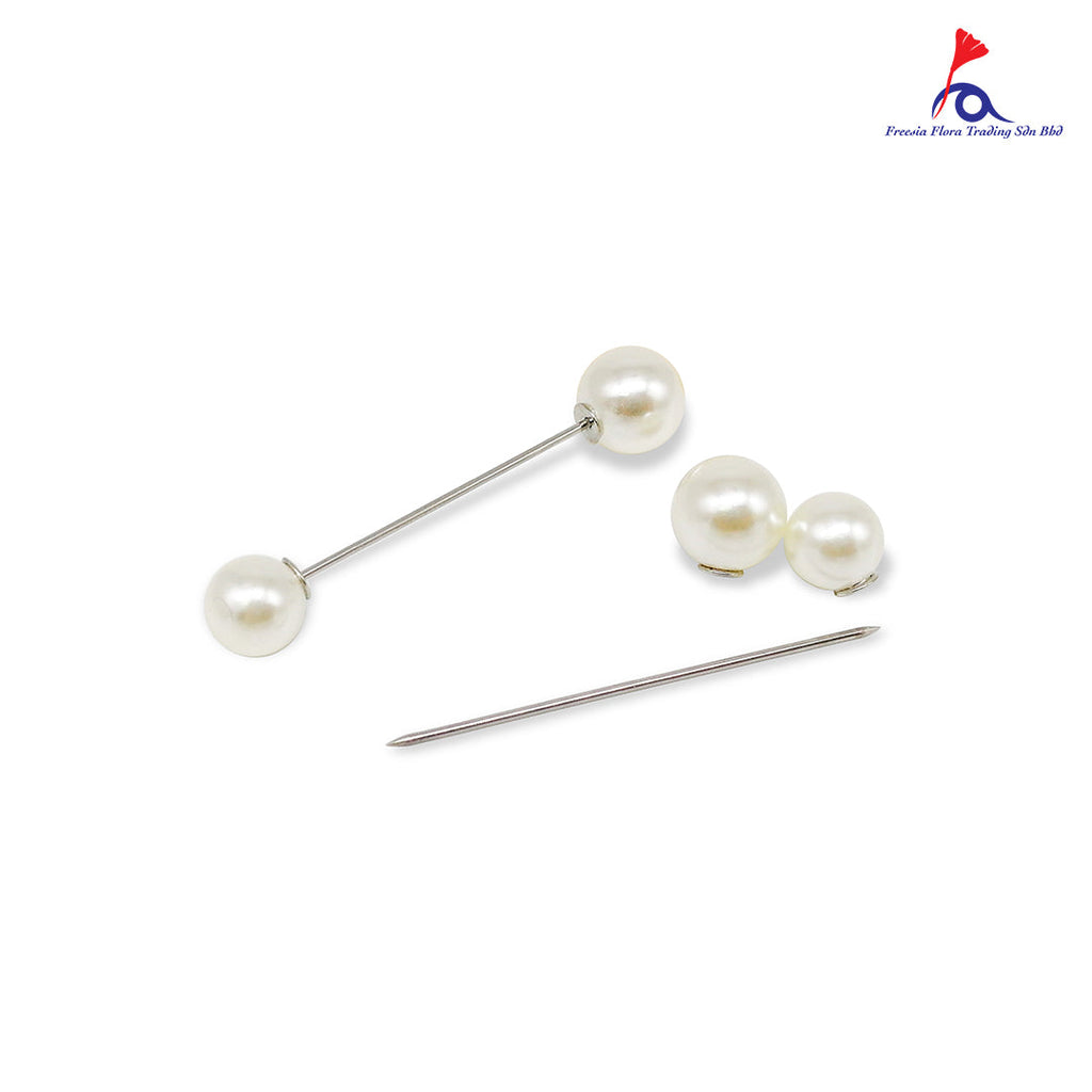 FBA024 DOUBLE HEADED PEARL PIN - Freesia
