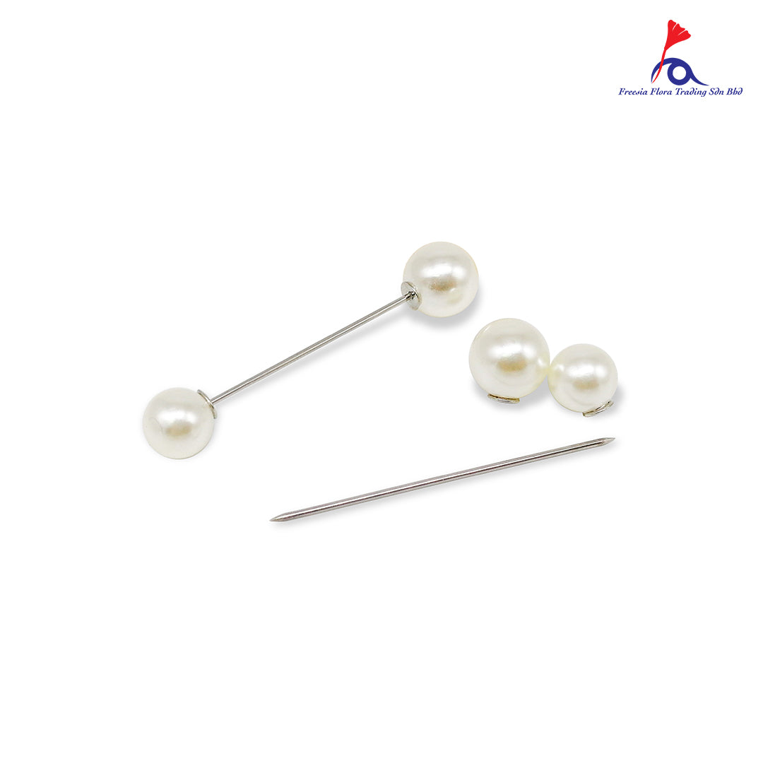 FBA024 DOUBLE HEADED PEARL PIN - Freesia