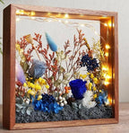 FBA028 WOODEN FLORAL FRAME - Freesia