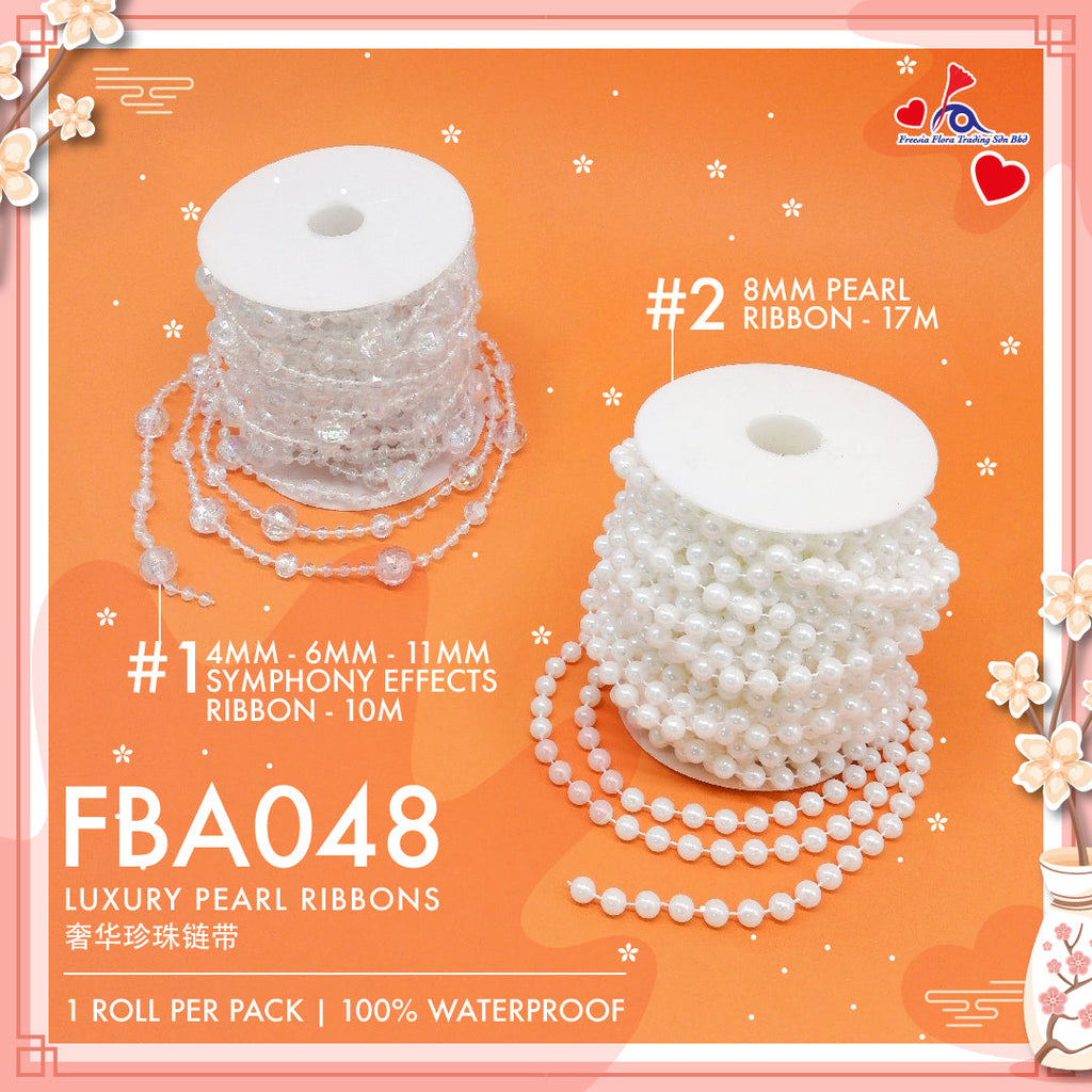 FBA048 LUXURY PEARL RIBBONS - Freesia