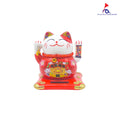 6寸 太阳能 福气旺旺 招手猫 (Red)
