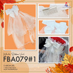 FBA079 WHITE RIBBON VEIL - Freesia