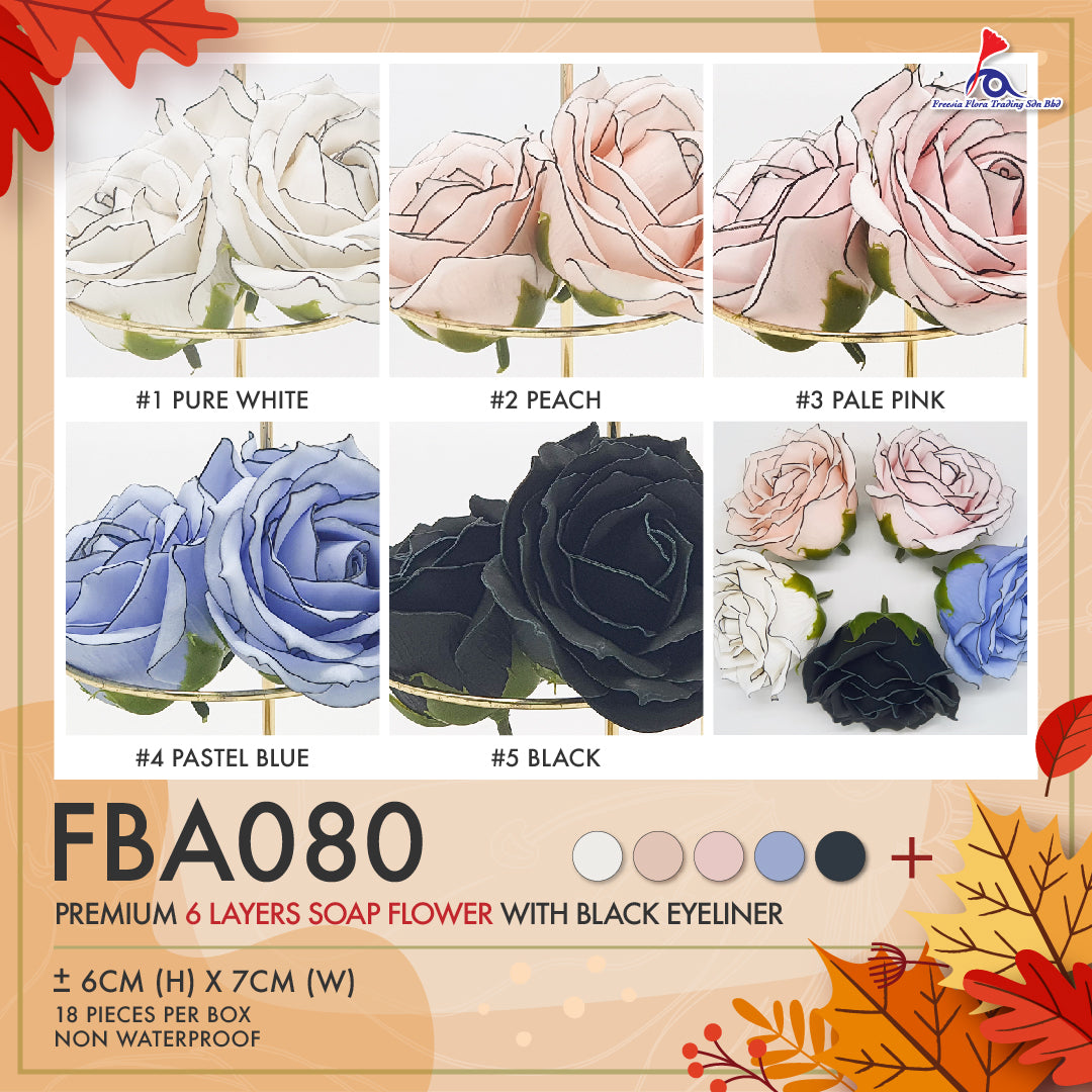 Premium Soap Flower With BLACK Eyeliner (6 Layers)