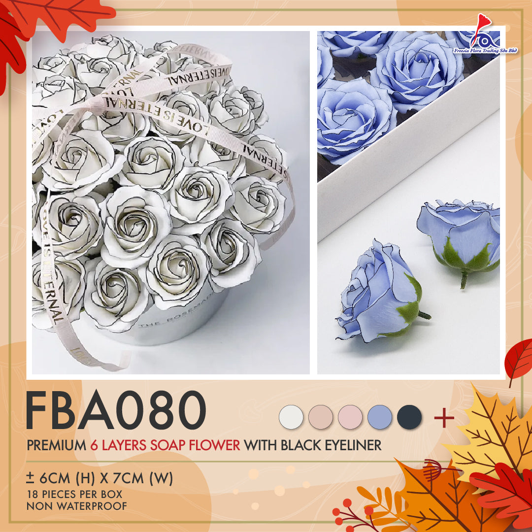 Premium Soap Flower With BLACK Eyeliner (6 Layers)