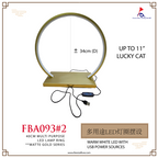FBA093 Warm White LED Ring with USB Power Sources - Gold
